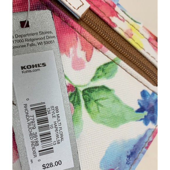 NEW Vintage Y2K Apt. Apt 9 Rhonda Ruched Floral Snap Wallet Organizer NWT - Picture 2 of 5